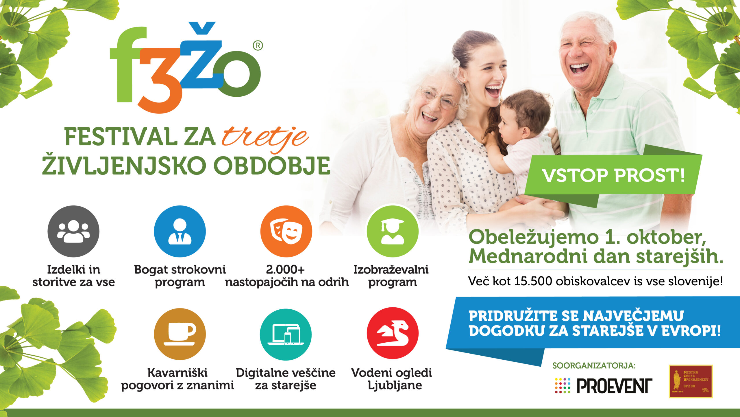 Festival za tretje življenjsko obdobje 2026 – dogodek za starejše, družine in dostopnost