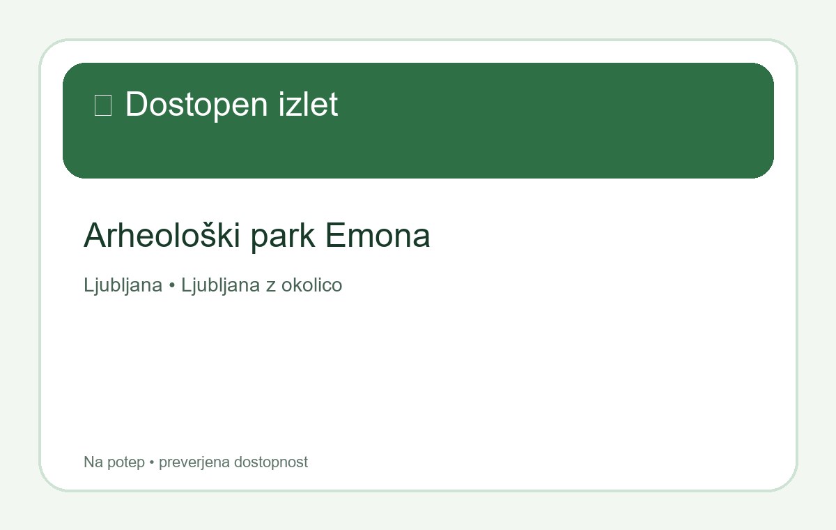 Arheološki park Emona – dostopen izlet