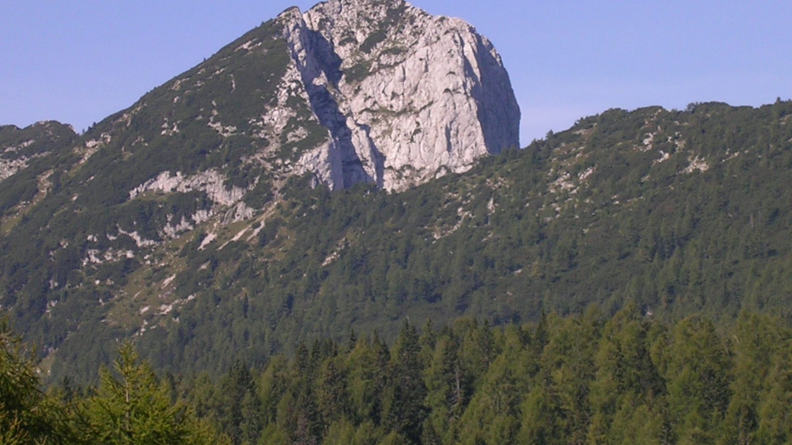 Gorski pogled na Debelo peč v Julijskih Alpah