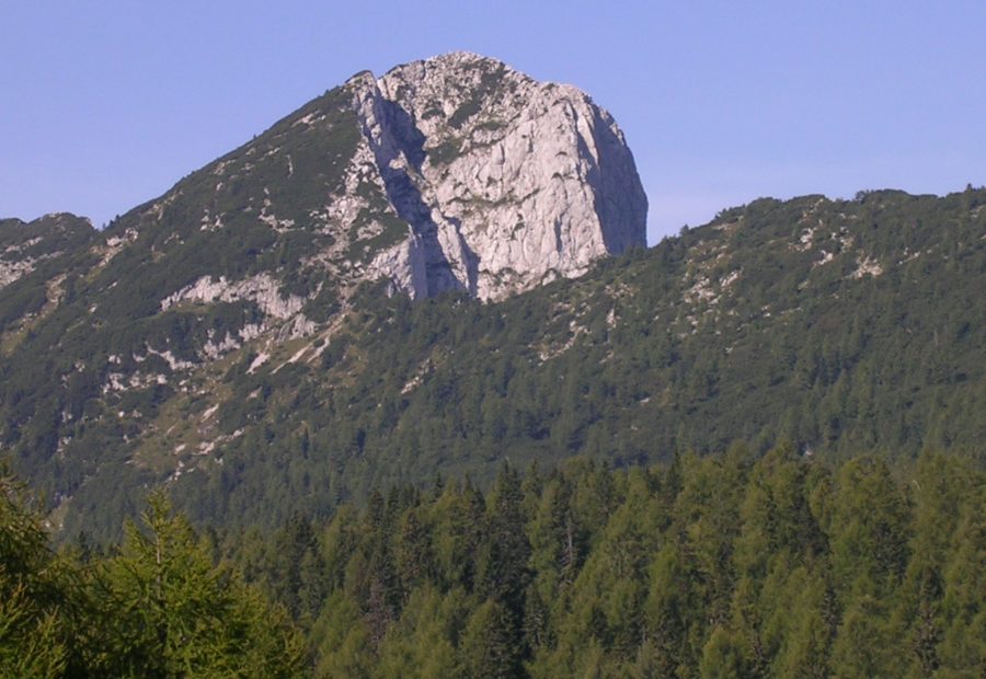 Gorski pogled na Debelo peč v Julijskih Alpah
