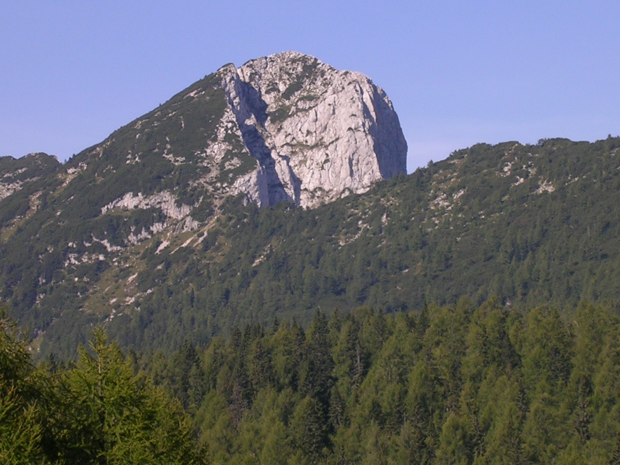 Gorski pogled na Debelo peč v Julijskih Alpah