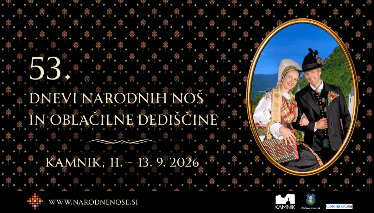 53. Dnevi narodnih noš in oblačilne dediščine 11.–13. september 2026