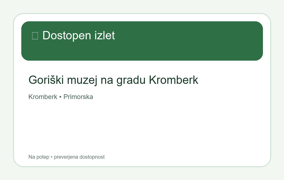 Goriški muzej na gradu Kromberk – dostopen izlet