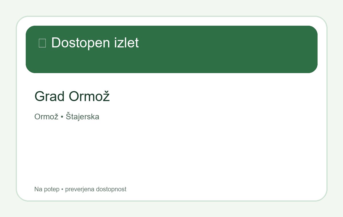 Grad Ormož – dostopen izlet