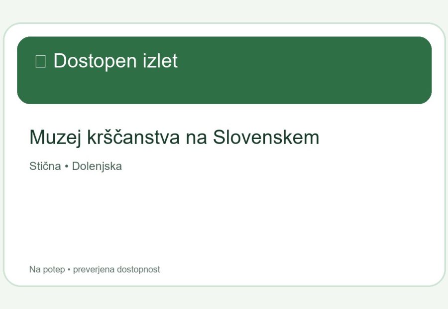 Muzej krščanstva na Slovenskem – dostopen izlet