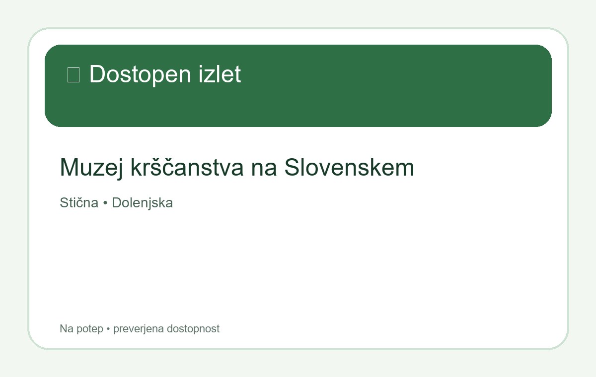 Muzej krščanstva na Slovenskem – dostopen izlet