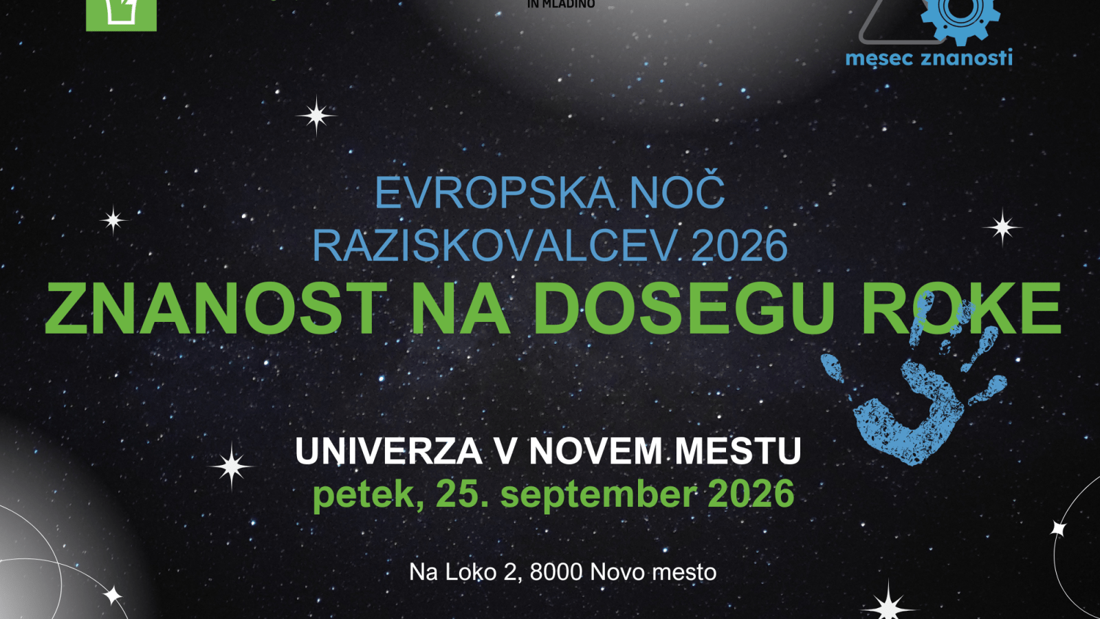 Evropska noč raziskovalcev 2026 petek, 25. september 2026