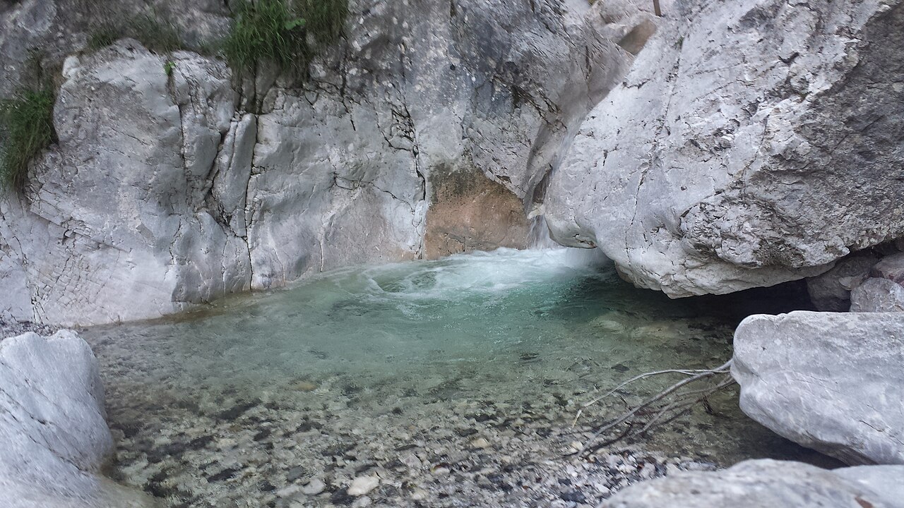 climbing wall. Slovenija. Ferata Hvadnik