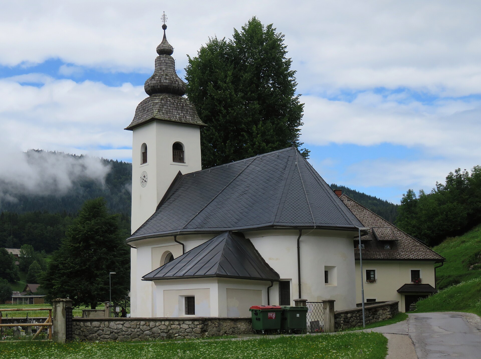 Koprivnik v Bohinju - Holy Cross Church in Koprivnik v Bohinju, Municipality of Bohinj, Slovenia